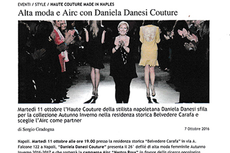 Charme: Alta moda e Airc con Daniela Danesi Couture